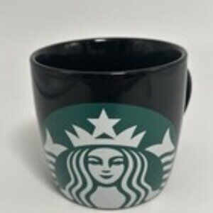 Starbucks Coffee Mug Black Green White Mermaid Cup 14 oz Original Design